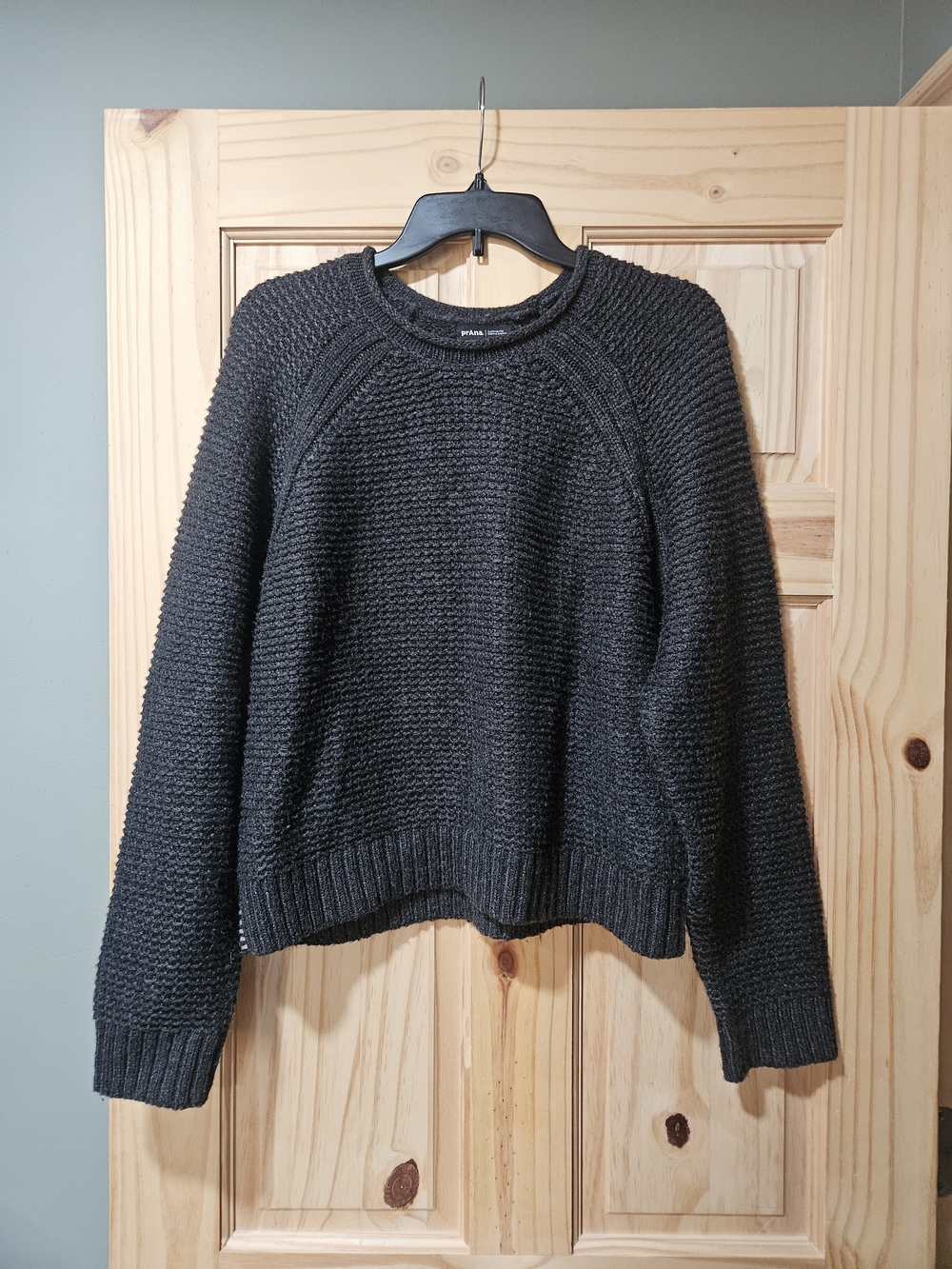 Prana Women's Charcoal Crewneck Knit Sweater